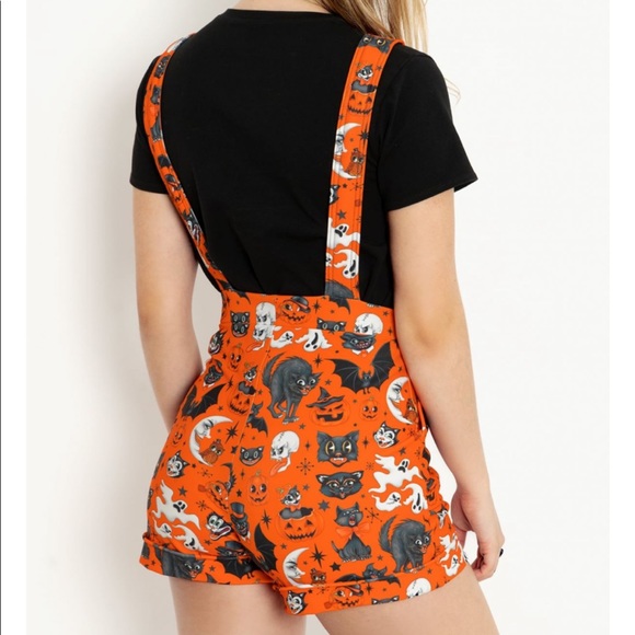 TRICK OR TREAT PUMPKIN 🎃 OVERALLS SIZE SMALL BLACKMILK - Picture 6 of 7
